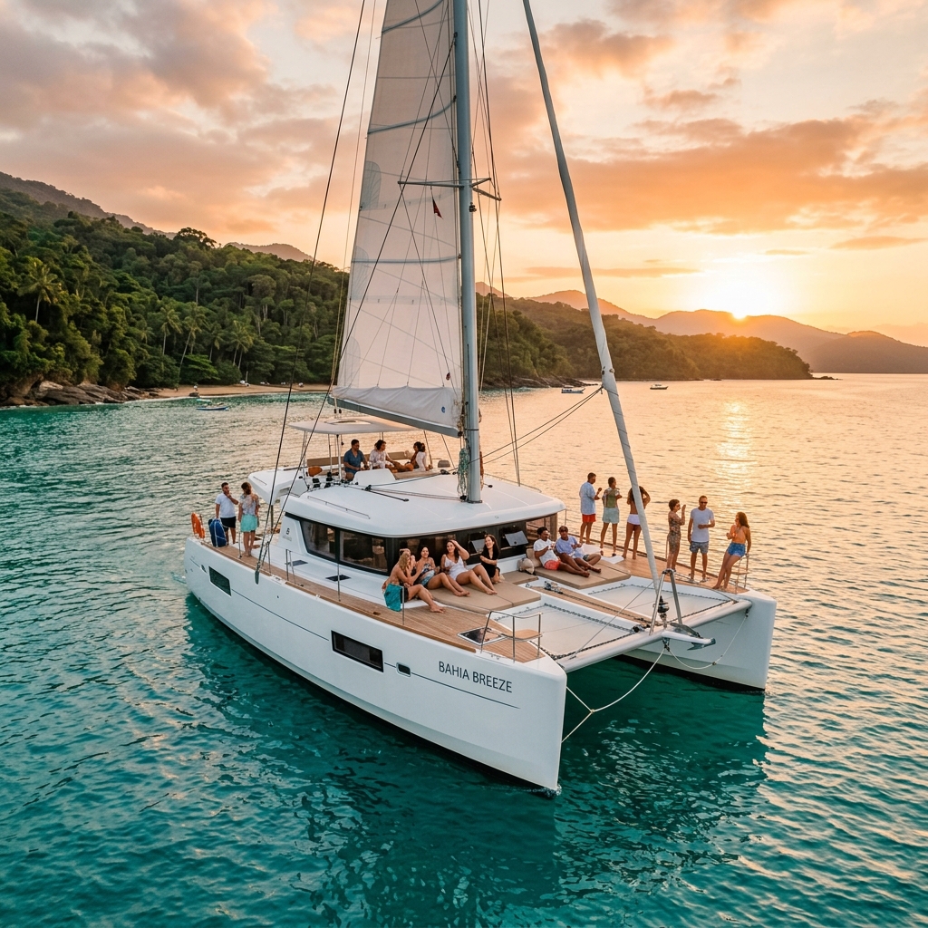 Passeio de catamarã na Bahia