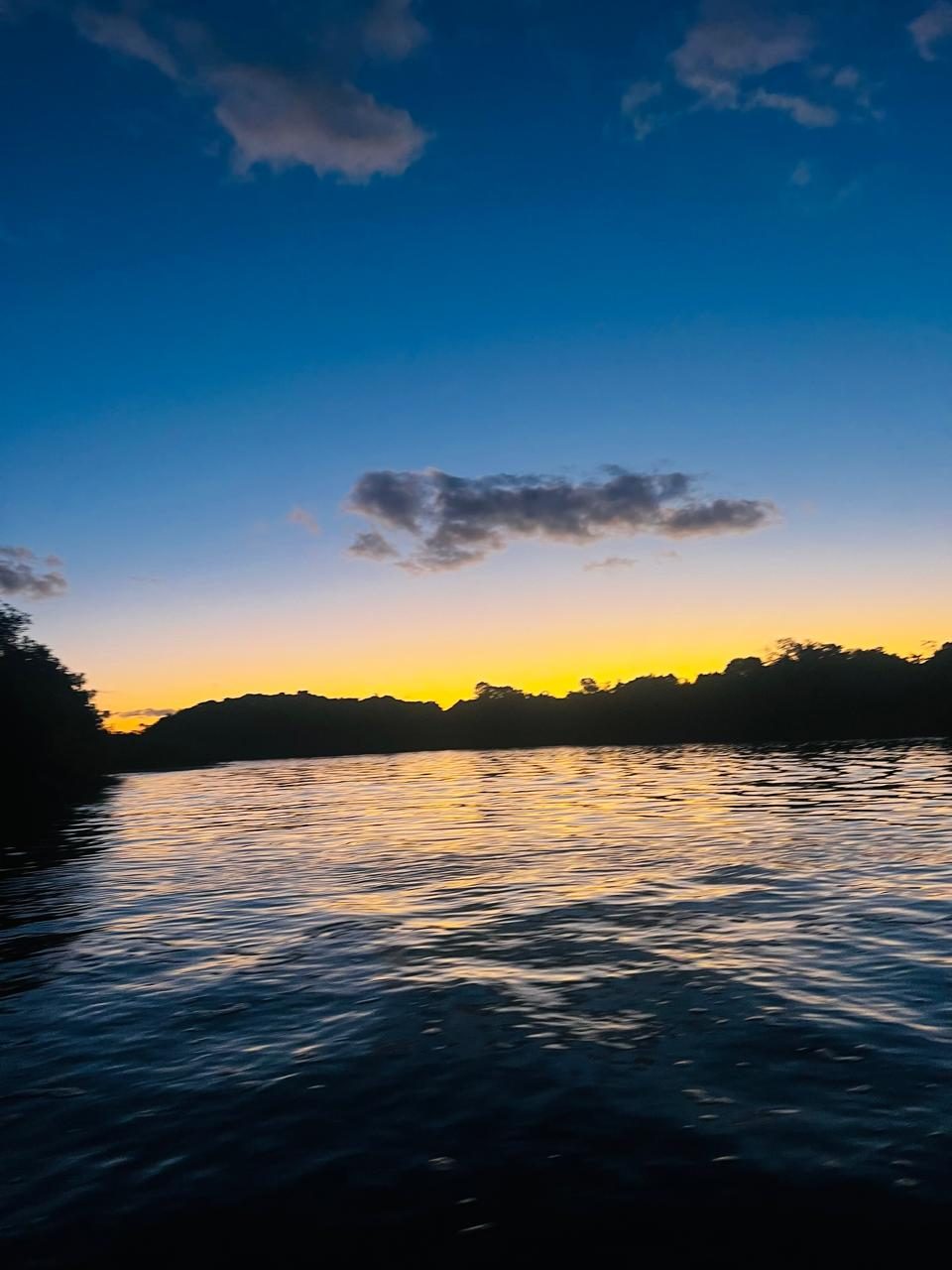Pôr do sol na travessia para Barra Grande